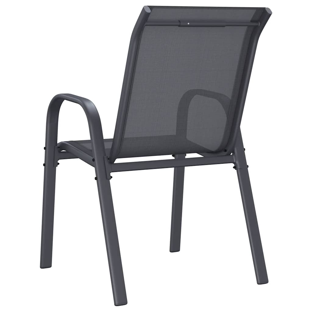 Stackable Garden Chairs 6 Pcs Textilene Fabric