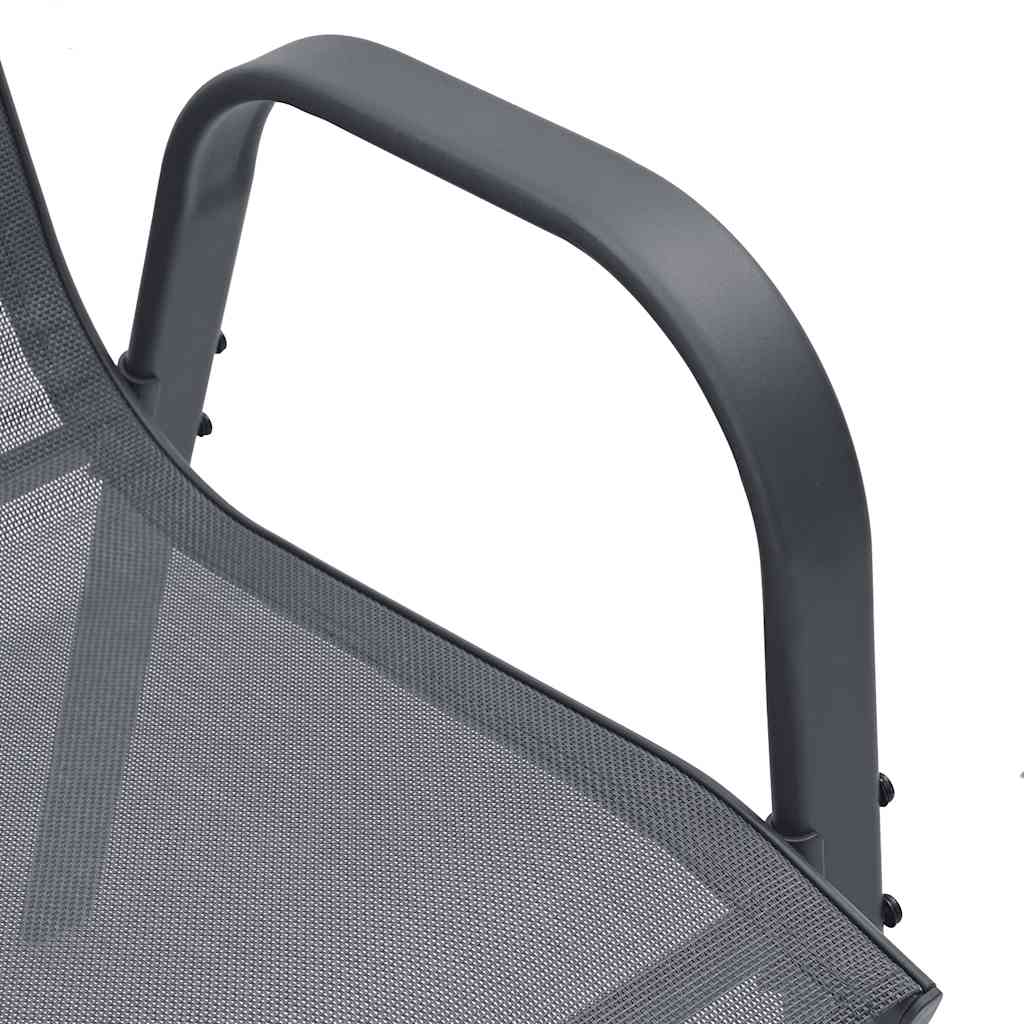 Stackable Garden Chairs 6 Pcs Textilene Fabric