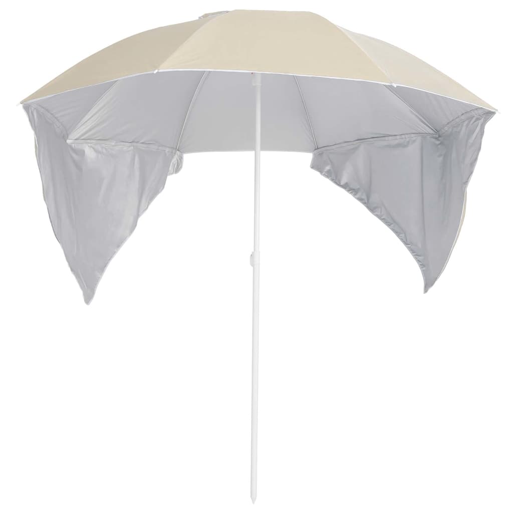 Garden Parasol Beach Side Walls 215 Cm sand blue anthracite green