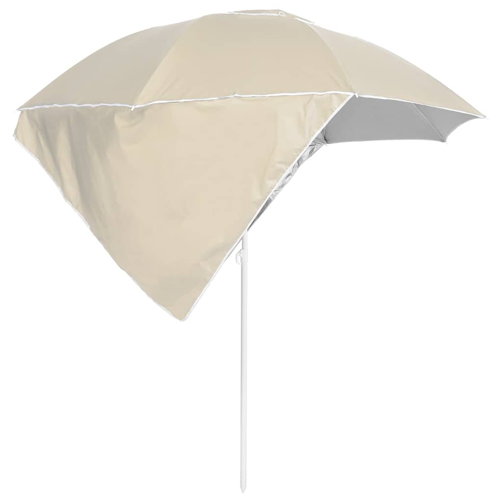 Garden Parasol Beach Side Walls 215 Cm sand blue anthracite green