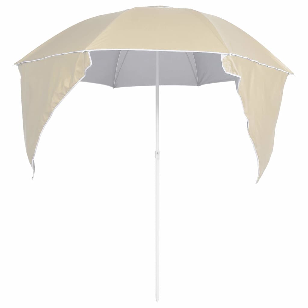 Garden Parasol Beach Side Walls 215 Cm sand blue anthracite green