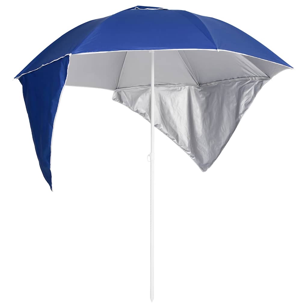 Garden Parasol Beach Side Walls 215 Cm Sand Blue Anthracite Green Yellow 190 X 2