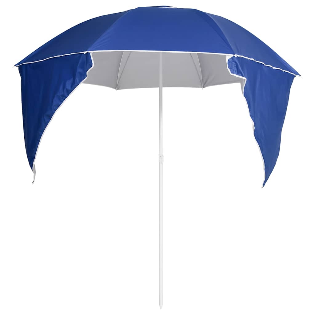 Garden Parasol Beach Side Walls 215 Cm sand blue anthracite green