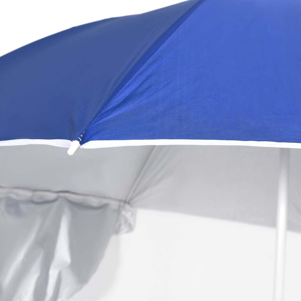 Garden Parasol Beach Side Walls 215 Cm Sand Blue Anthracite Green Yellow 190 X 2