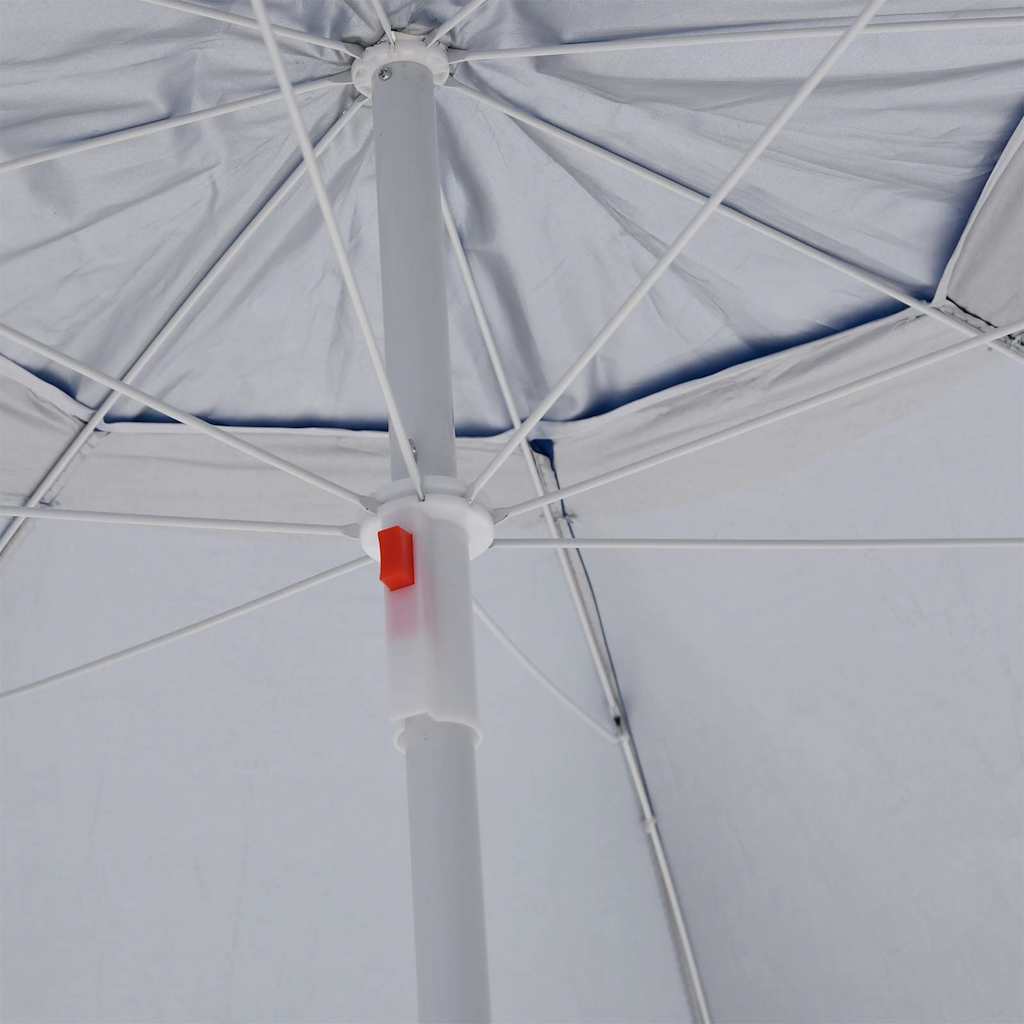 Garden Parasol Beach Side Walls 215 Cm Sand Blue Anthracite Green Yellow 190 X 2