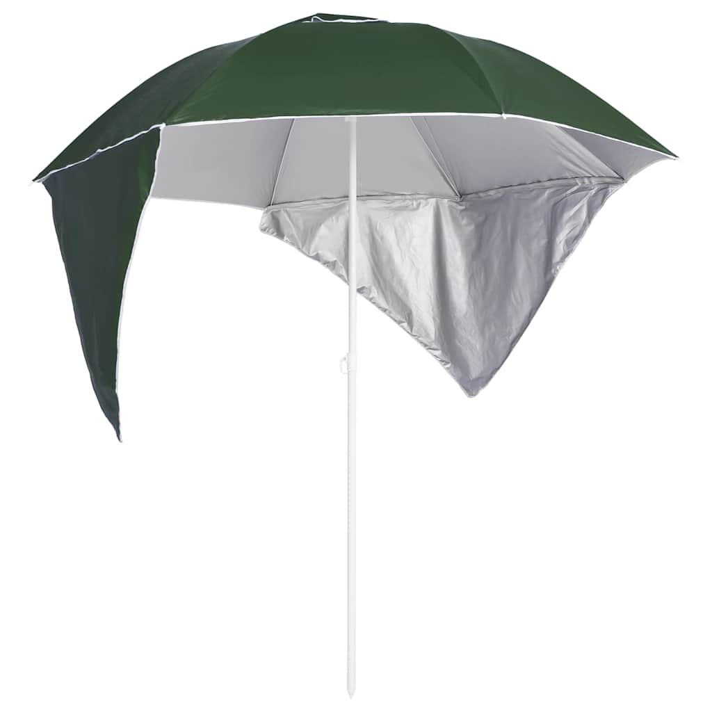 Garden Parasol Beach Side Walls 215 Cm Sand Blue Anthracite Green Yellow 190 X 2
