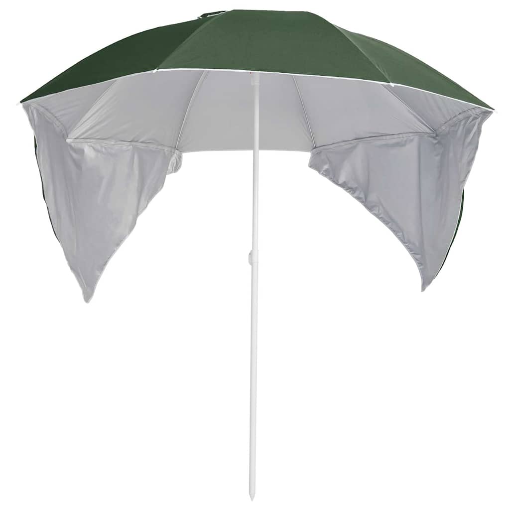 Garden Parasol Beach Side Walls 215 Cm Sand Blue Anthracite Green Yellow 190 X 2
