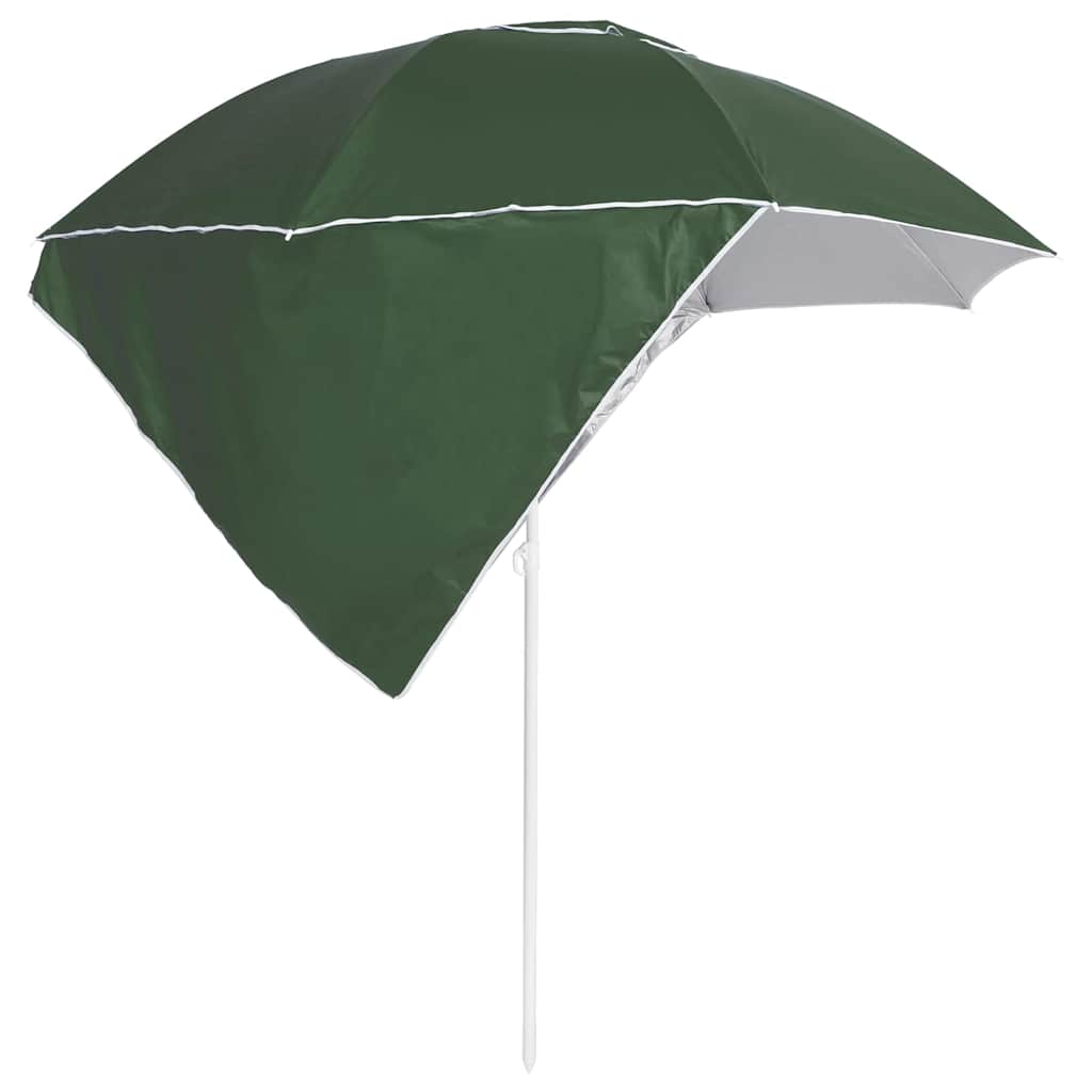 Garden Parasol Beach Side Walls 215 Cm Sand Blue Anthracite Green Yellow 190 X 2