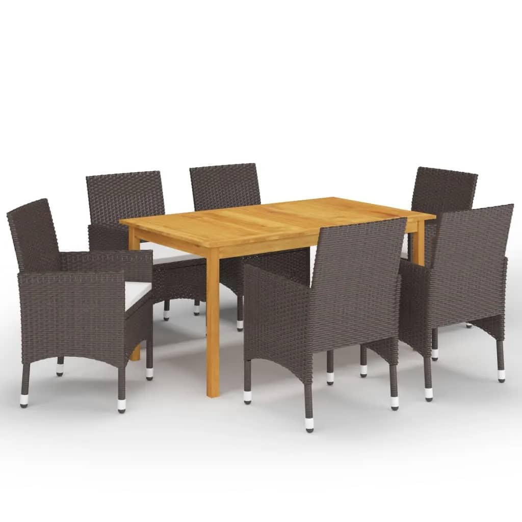 3 Piece Garden Dining Set With Cushions