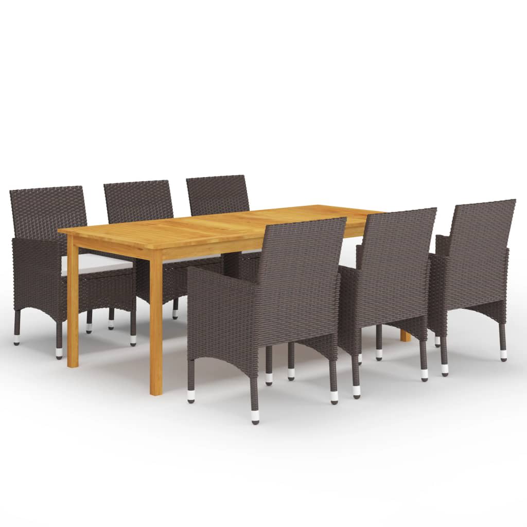 3 Piece Garden Dining Set With Cushions