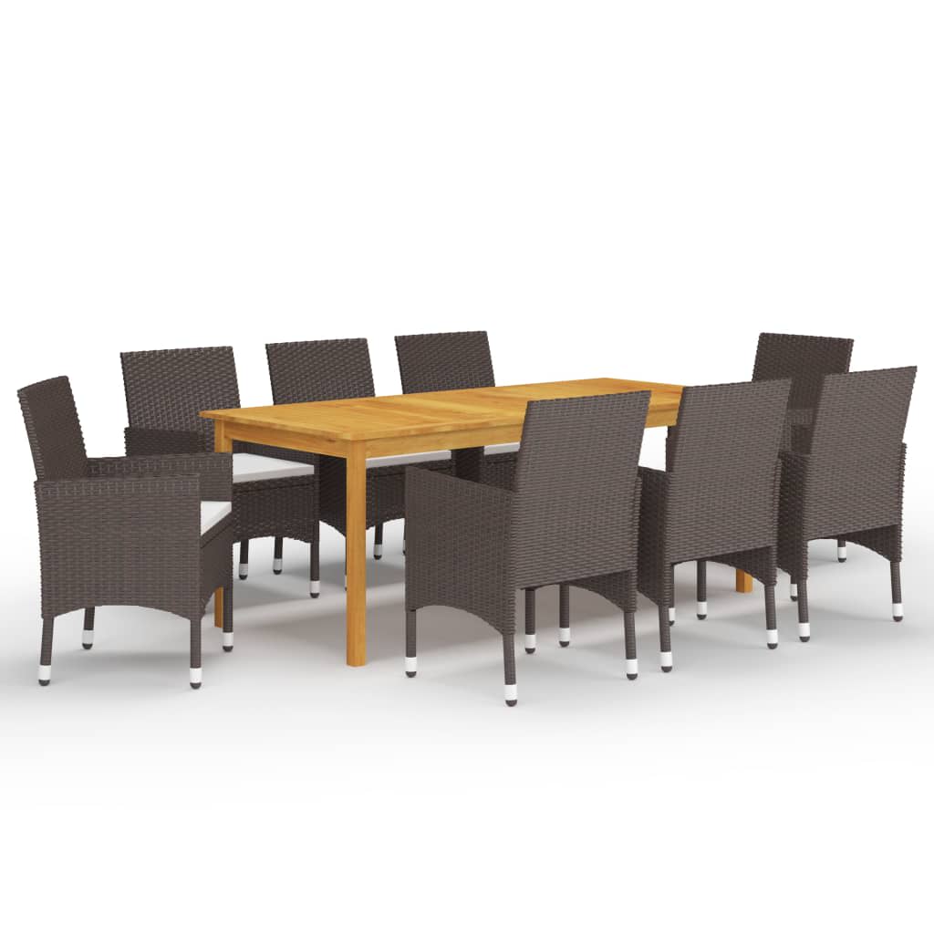 3 Piece Garden Dining Set With Cushions