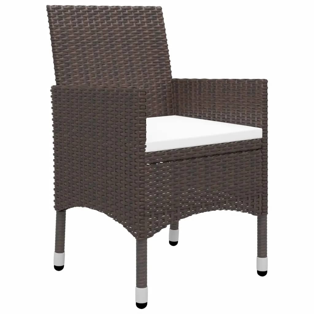 9 Piece Garden Dining Set Poly Rattan And Tempered Glass