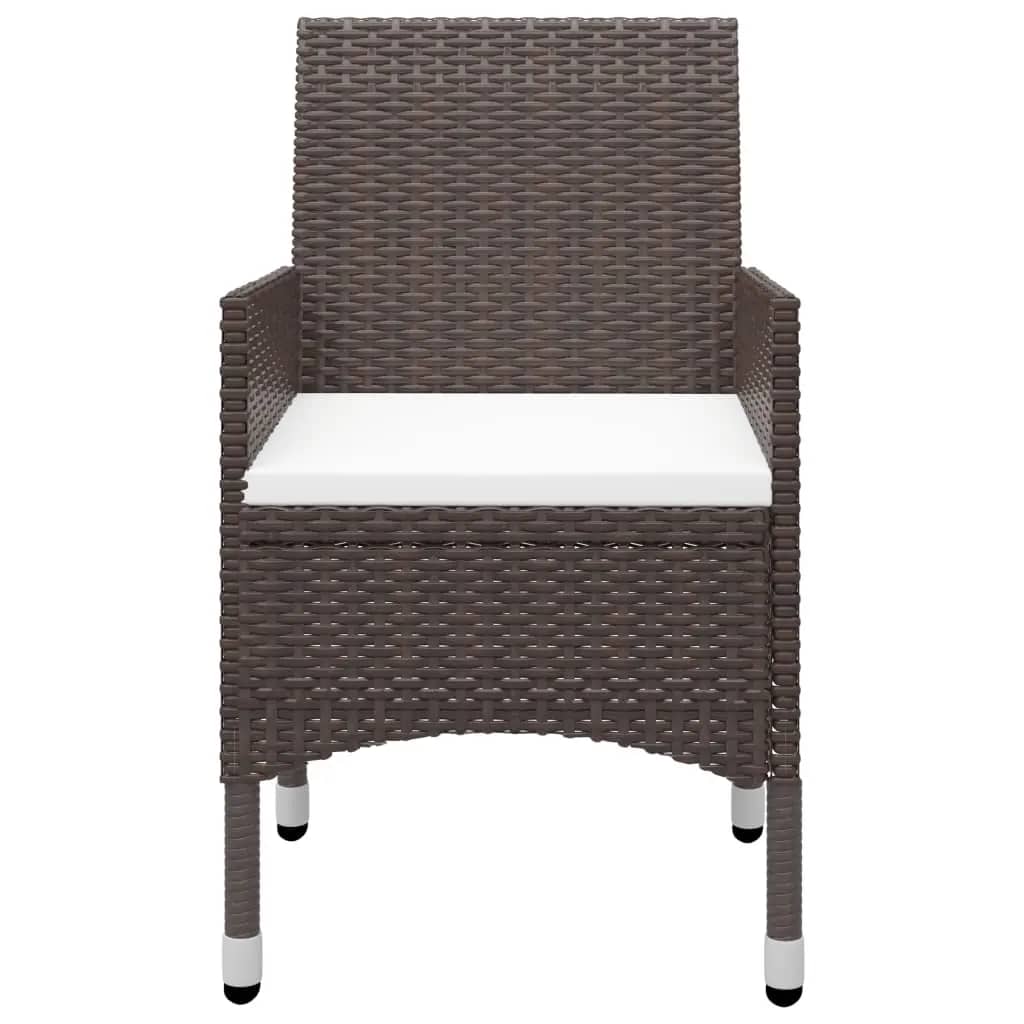 9 Piece Garden Dining Set Poly Rattan And Tempered Glass