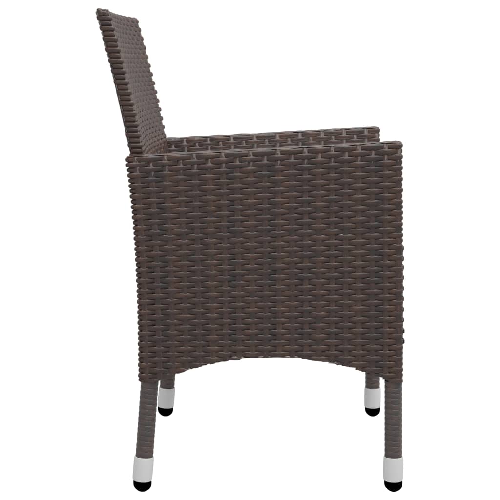 9 Piece Garden Dining Set Poly Rattan And Tempered Glass