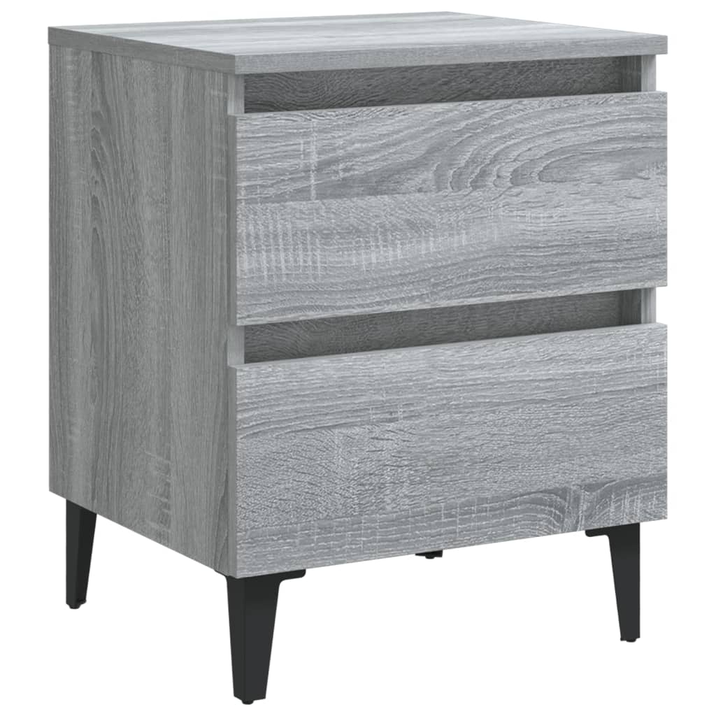 Bed Cabinet With Metal Legs 40X35X50 Cm