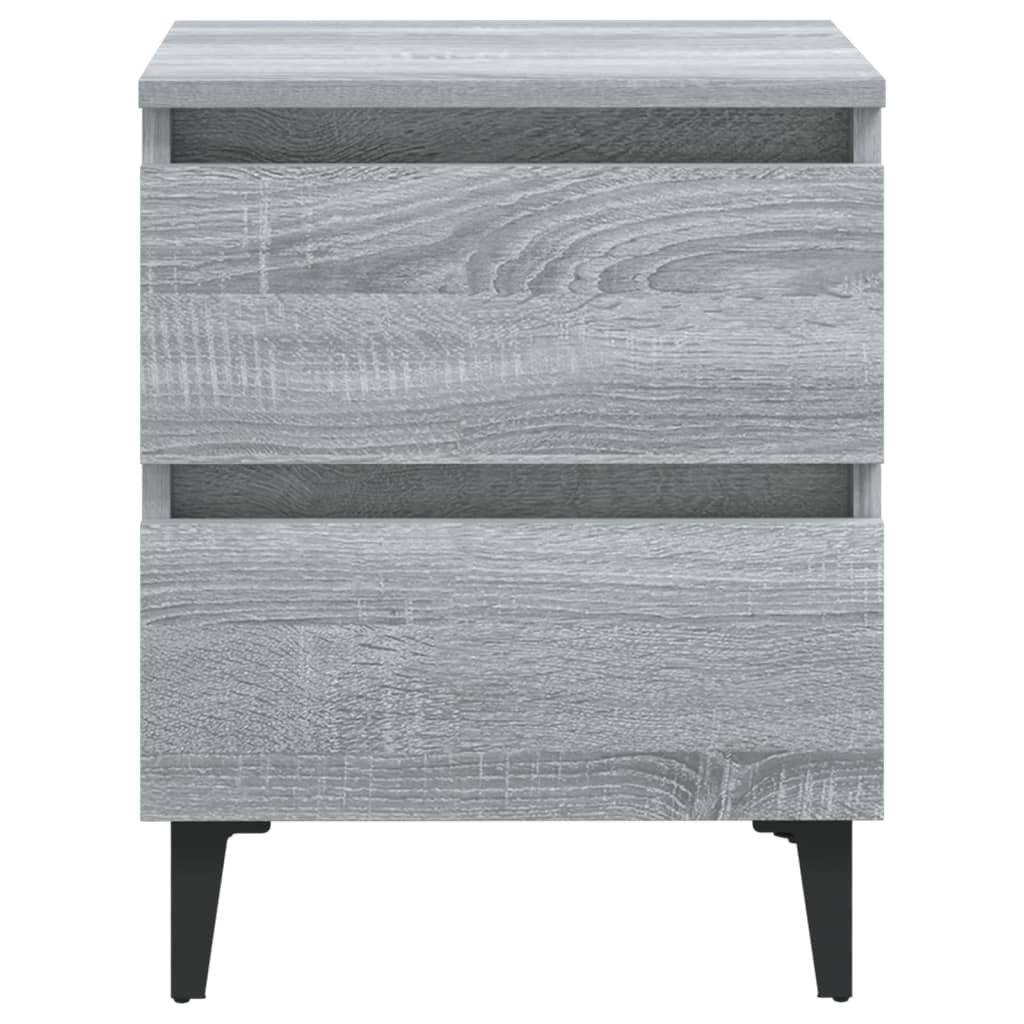 Bed Cabinet With Metal Legs 40X35X50 Cm