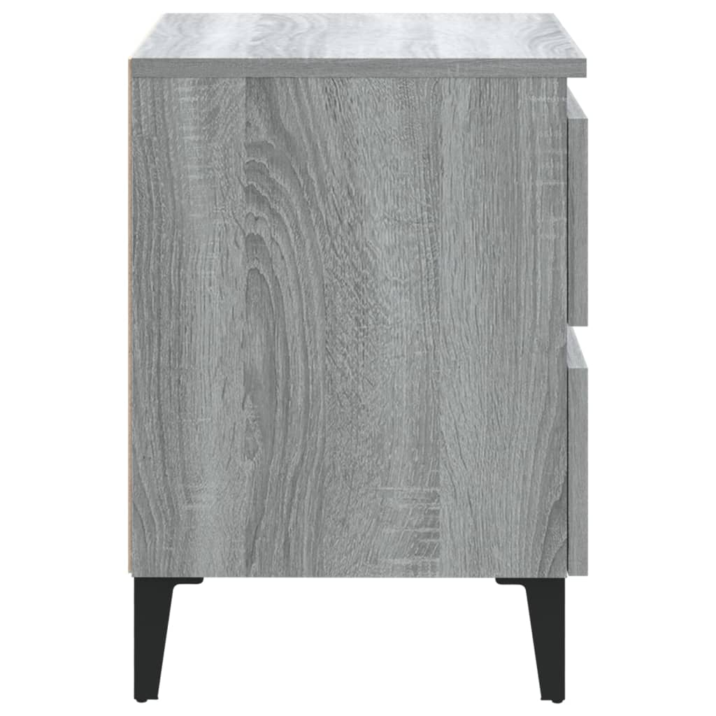 Bed Cabinet With Metal Legs 40X35X50 Cm