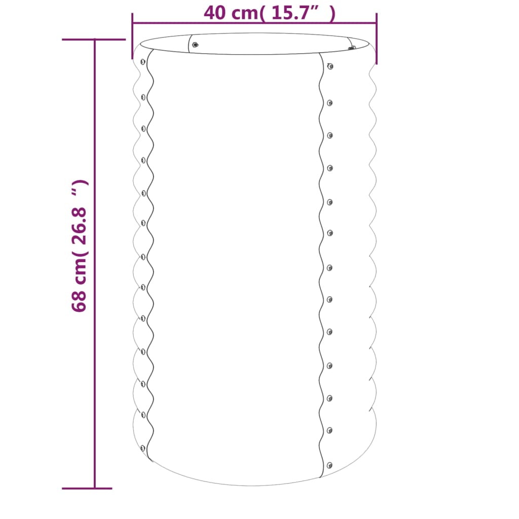 Garden Planter Galvanised Steel