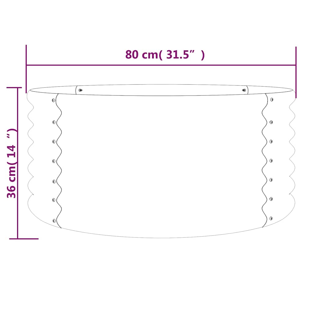 Garden Planter Galvanised Steel