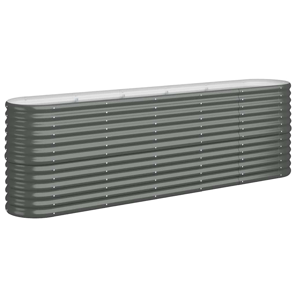 Raised Garden Bed Galvanised Steel 224 x 40 x 68cm Anthracite Planter