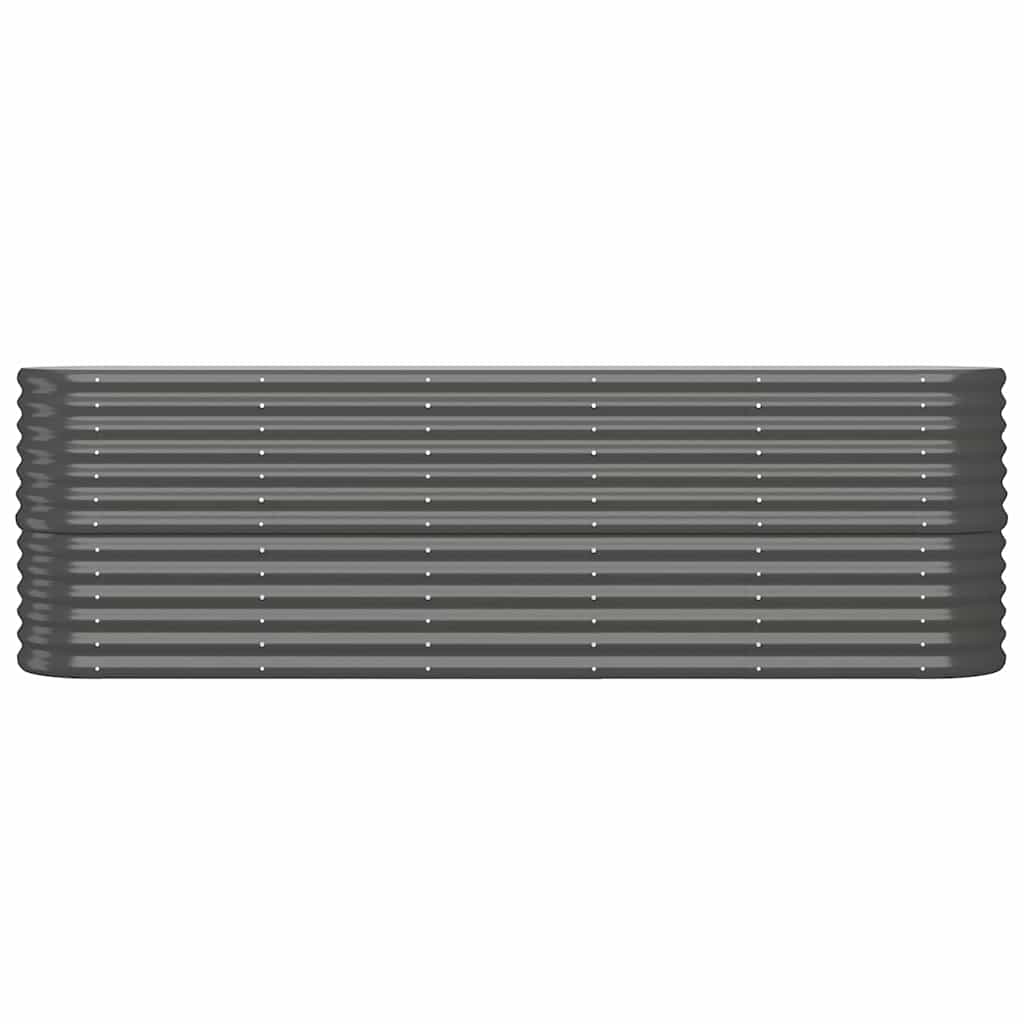 Raised Garden Bed Galvanised Steel 224 x 40 x 68cm Anthracite Planter
