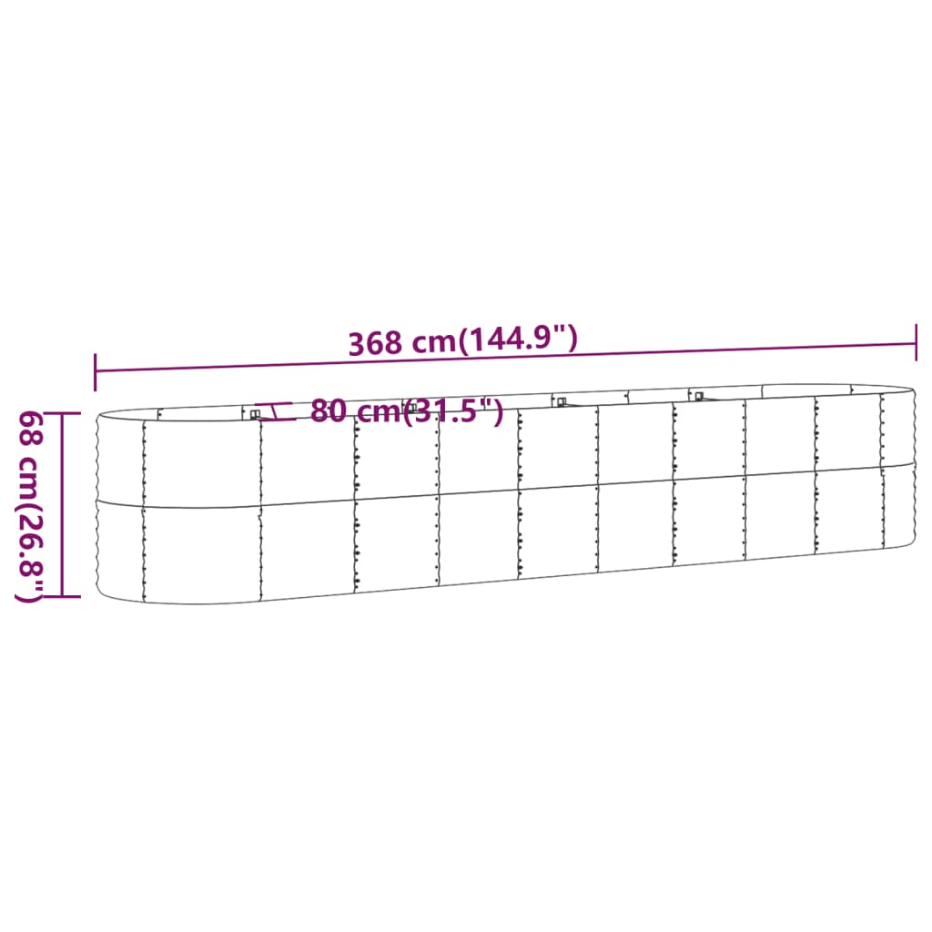 Garden Raised Bed Galvanised Steel