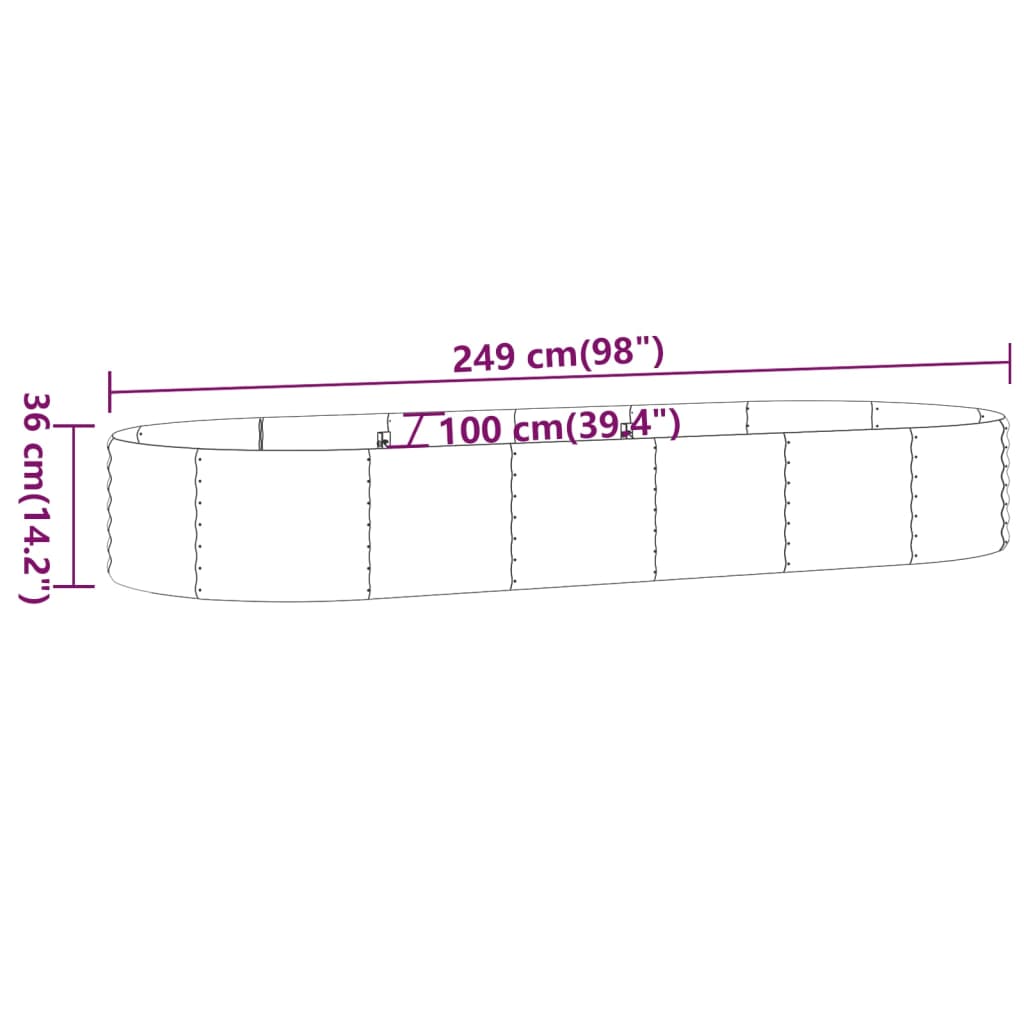 Garden Raised Bed Galvanised Steel