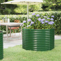 Planter Galvanised Steel Raised Garden Bed Outdoor Vegetable Flower Box grey 100