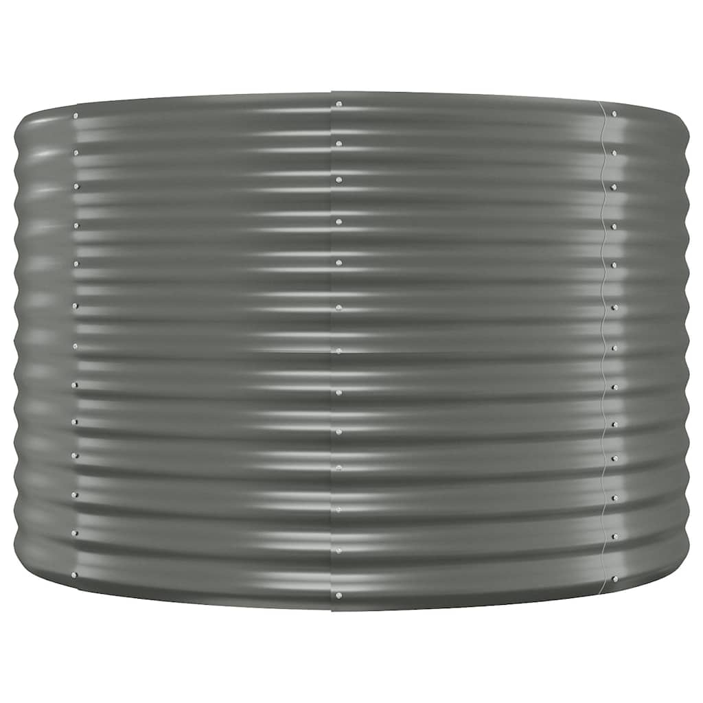 Planter Galvanised Steel Raised Garden Bed Outdoor Vegetable Flower Box grey 100