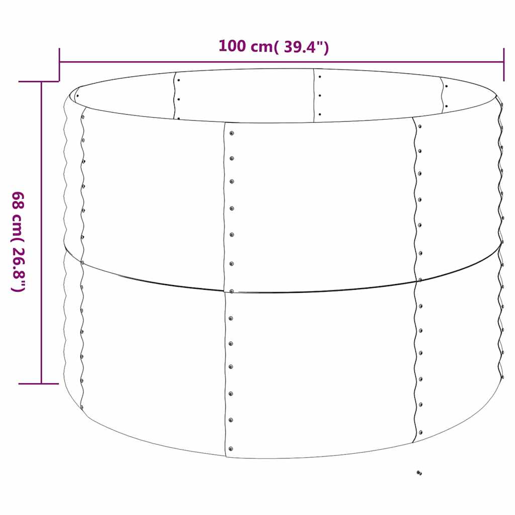 Garden Raised Bed Galvanised Steel