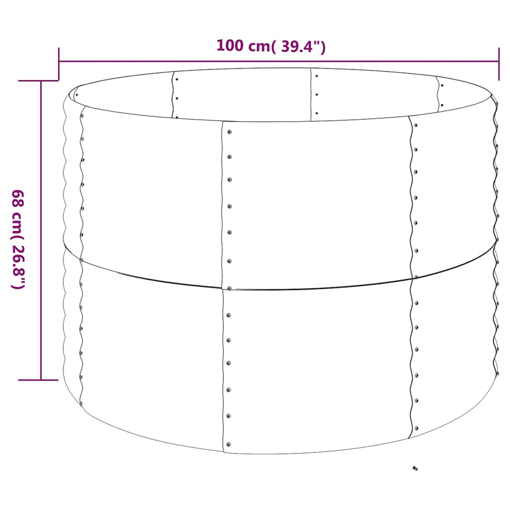 Garden Raised Bed Galvanised Steel