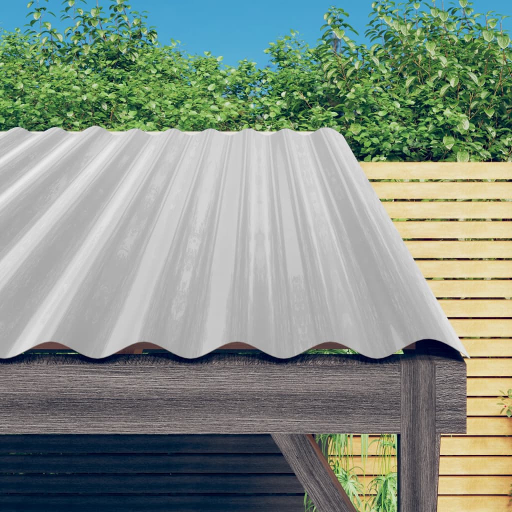 Roof Panels 12 Pcs Galvanised Steel