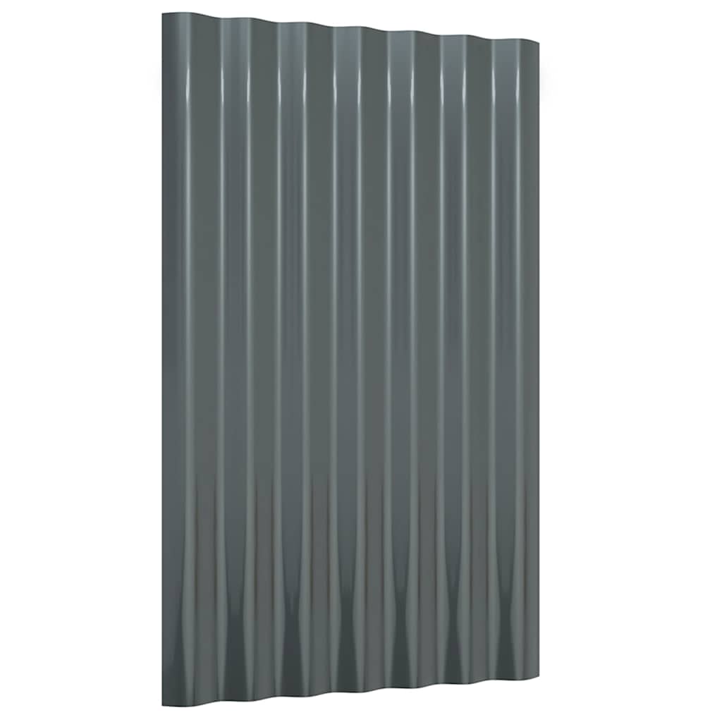 Roofing Shingles & Tiles 12x Galvanised Steel Roof Panels 60x36cm Sheets Silver