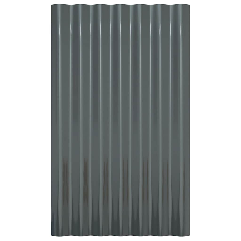 Roofing Shingles & Tiles 12x Galvanised Steel Roof Panels 60x36cm Sheets Silver