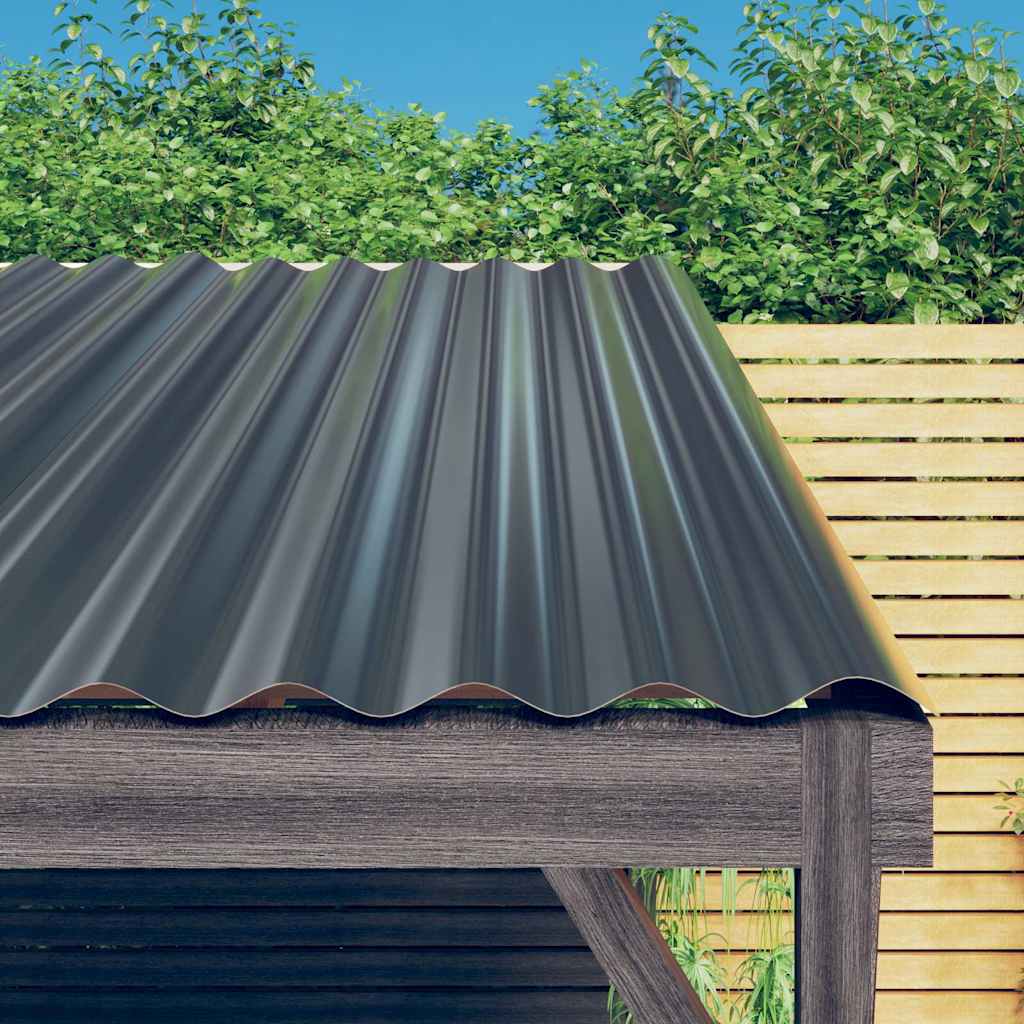 Roofing Shingles & Tiles 12x Galvanised Steel Roof Panels 60x36cm Sheets Silver