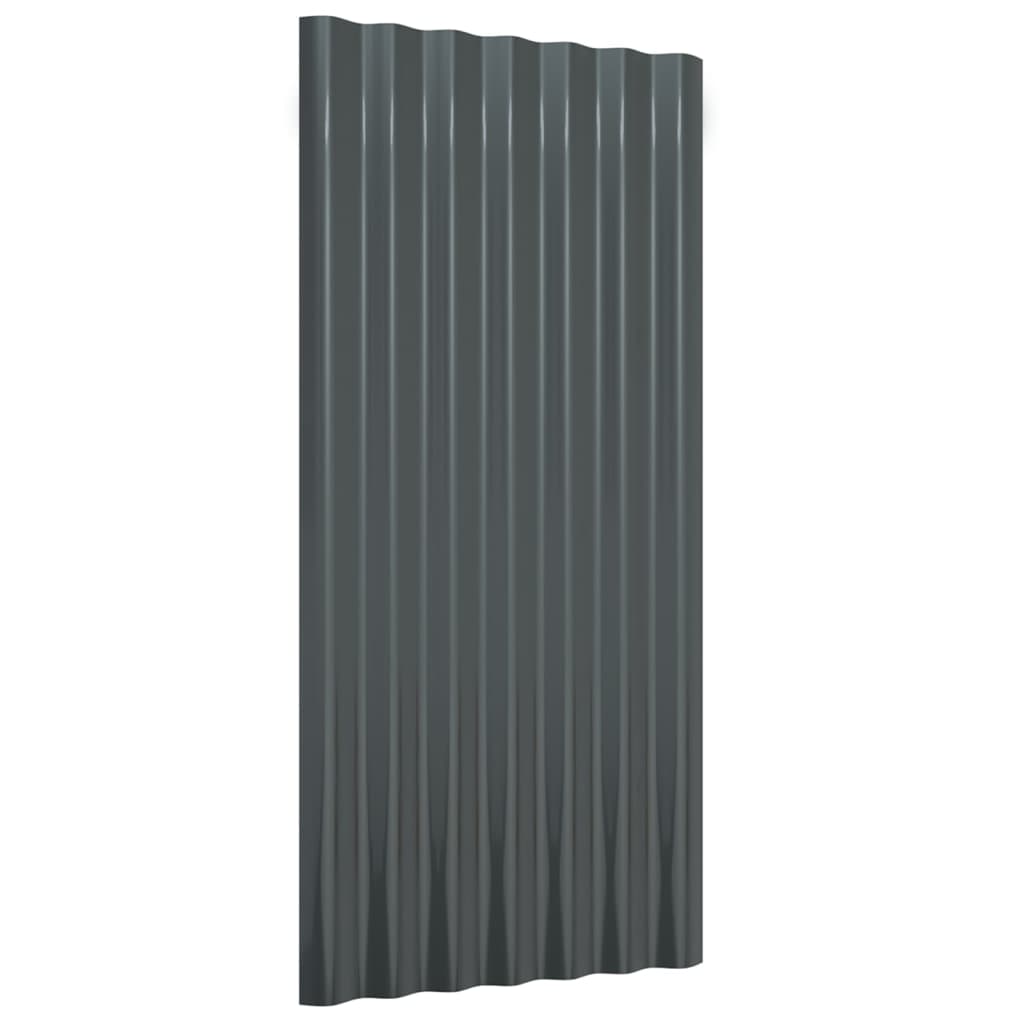 Roof Panels 12 Pcs Galvanised Steel