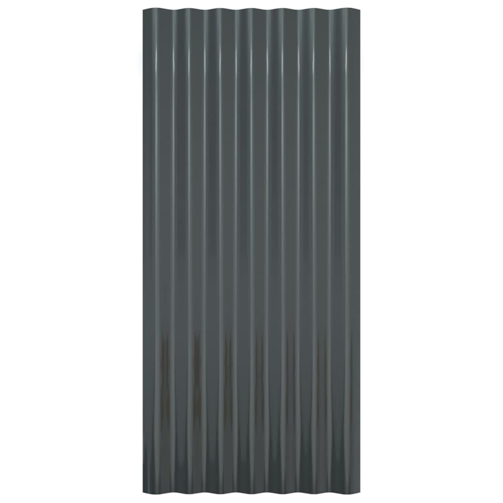 Roof Panels 12 Pcs Galvanised Steel