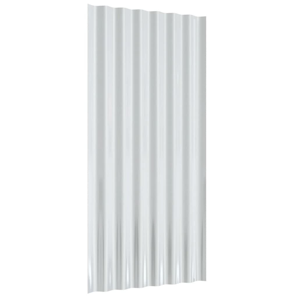 Roof Panels 12 Pcs Galvanised Steel