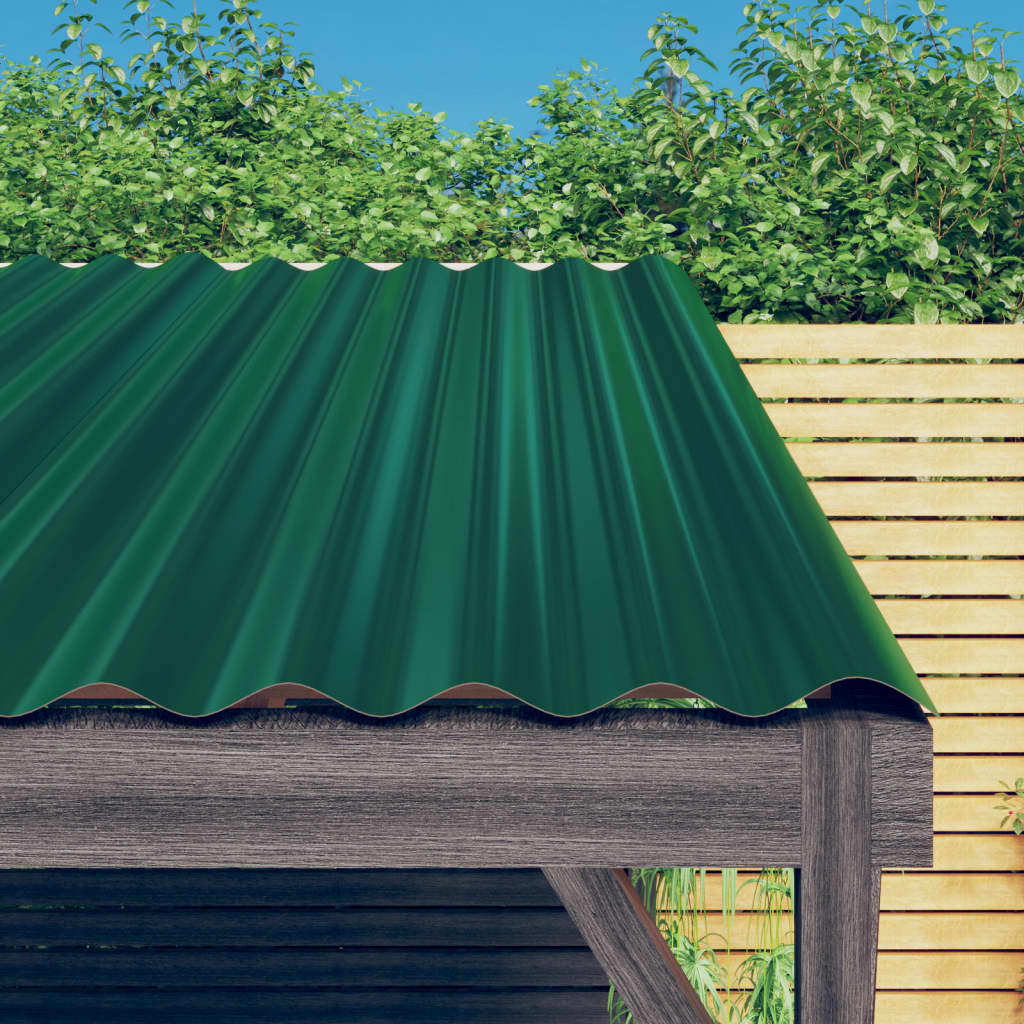 Roof Panels 12 Pcs Galvanised Steel