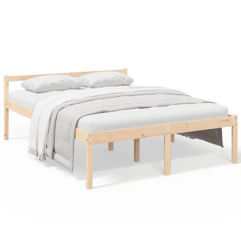 Senior Bed Without Mattress 160X200Cm Solid Wood Pine