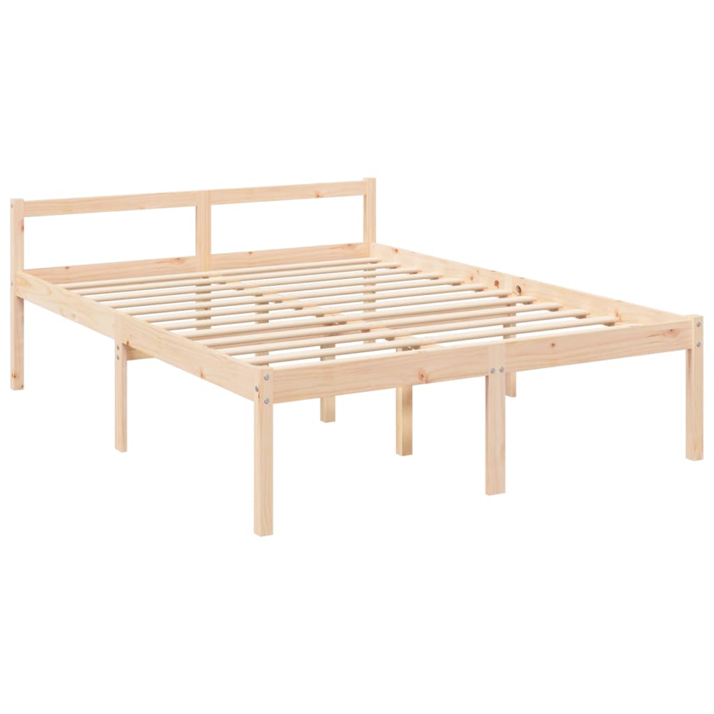 Senior Bed Without Mattress 160X200Cm Solid Wood Pine