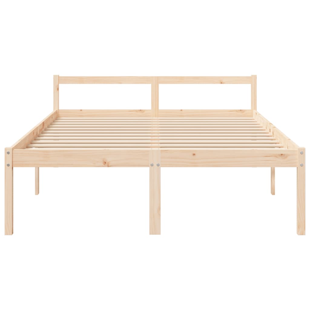 Senior Bed Without Mattress 160X200Cm Solid Wood Pine