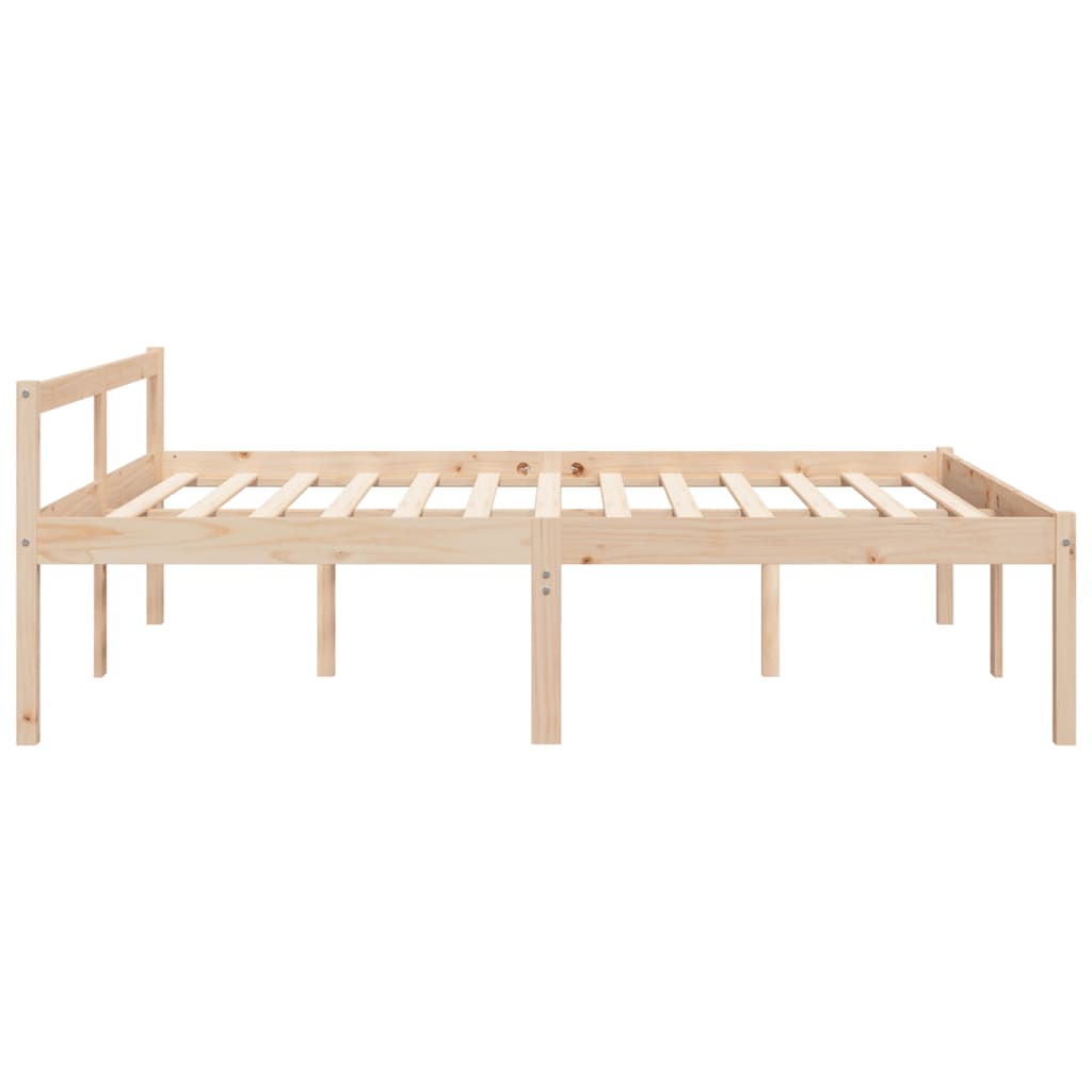 Senior Bed Without Mattress 160X200Cm Solid Wood Pine