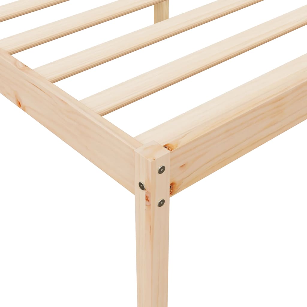 Senior Bed Without Mattress 160X200Cm Solid Wood Pine