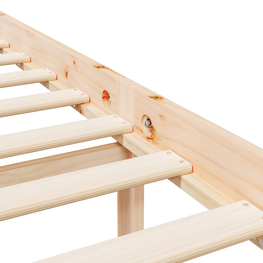 Senior Bed Without Mattress 160X200Cm Solid Wood Pine