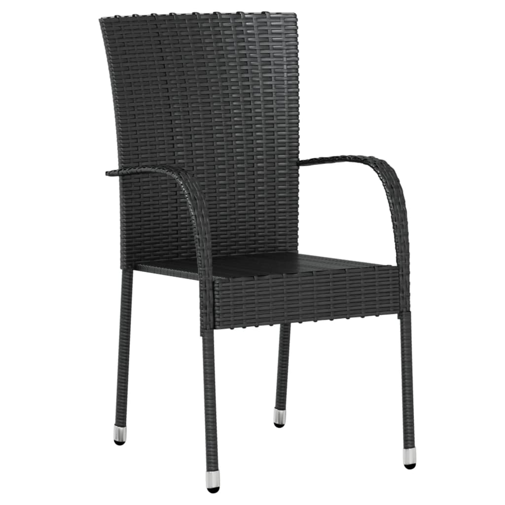 3 Piece Garden Dining Set Poly Rattan