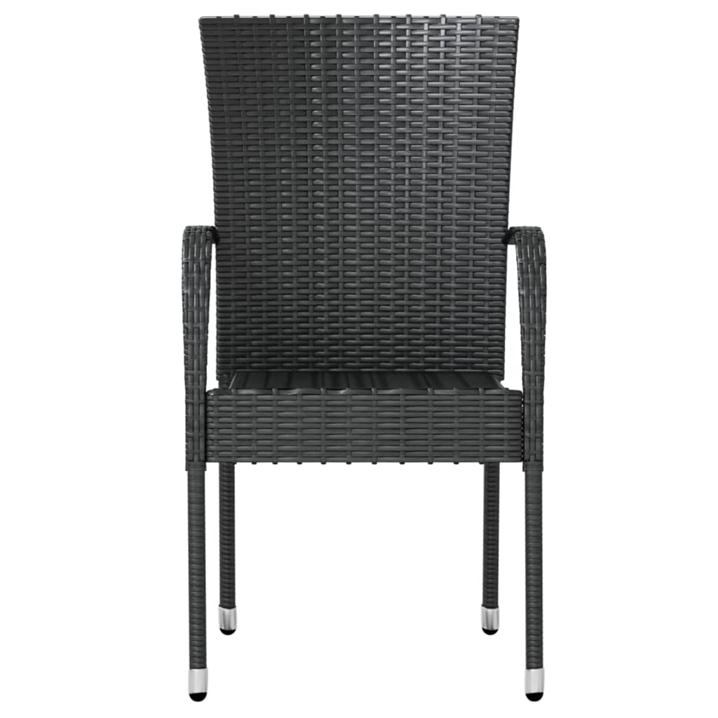 3 Piece Garden Dining Set Poly Rattan