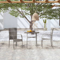 3 Piece Garden Dining Set Poly Rattan