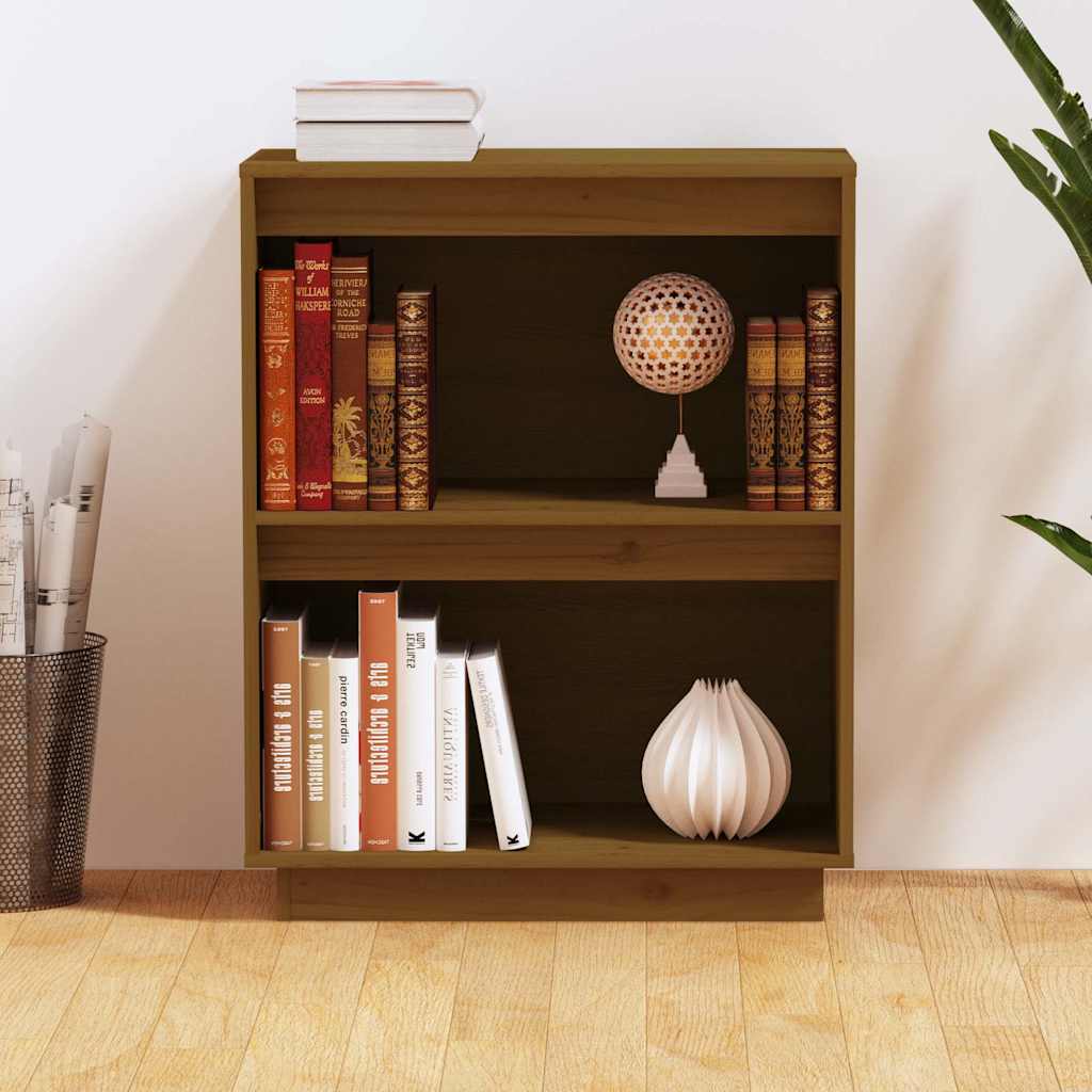 Sideboard Console Cabinet 60X34X75 Cm Solid Wood Pine honey brown black grey 60