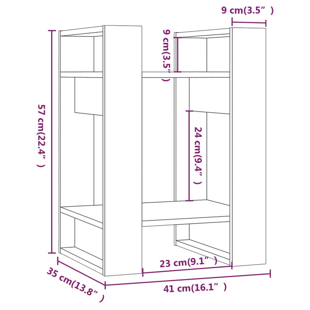 Book Cabinet/Room Divider Solid Wood Pine
